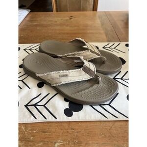 Crocs Adult Fabric Flip Flops men's size 11 Jewel comfort crocs